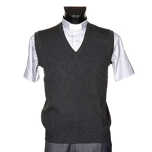 STOCK V-neck dark grey waistcoat 1