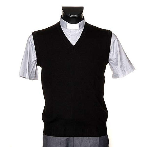 V-neck black waistcoat 1