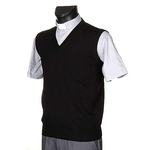 V-neck black waistcoat 2