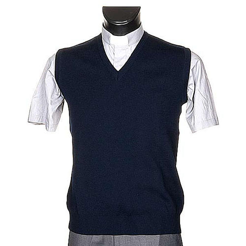 STOCK V-neck blue waistcoat 1