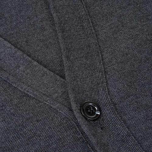 Gilet aperto con tasche grigio scuro 3