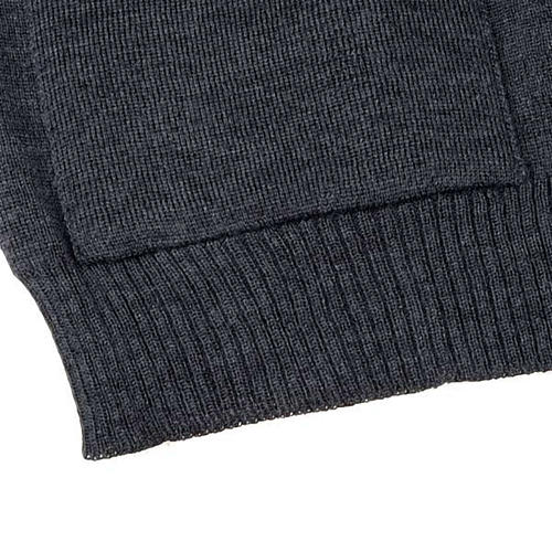 Gilet aperto con tasche grigio scuro 4