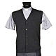 Gilet aperto con tasche grigio scuro s1