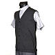 Gilet aperto con tasche grigio scuro s2