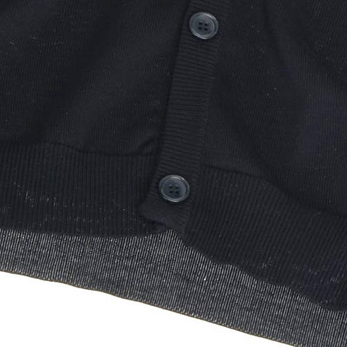 Open sleeveless cardigan, 100% black cotton 4