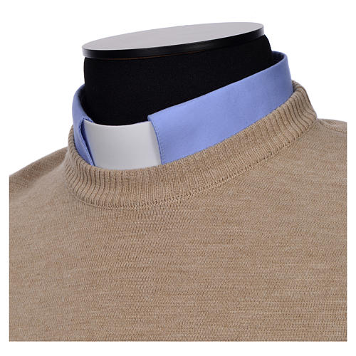 Gilet ras du cou beige 8