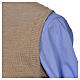 Gilet ras du cou beige s7