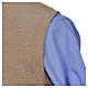Gilet ras du cou beige s3