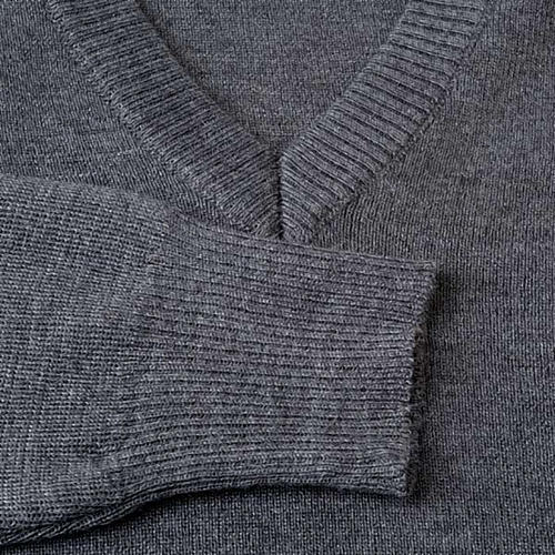 Pullover collo V grigio scuro 3