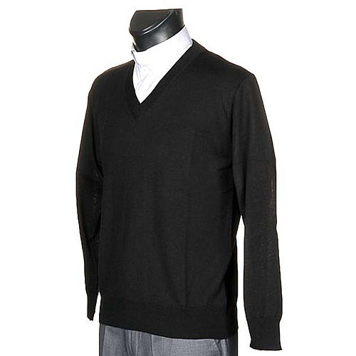 Light wool V-neck pullover 2