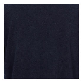 Maglione polo blu in Misto Lana Cococler