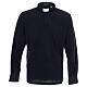 Clergy sweater polo blue in mixed wool Cococler s1