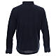 Clergy sweater polo blue in mixed wool Cococler s3