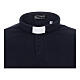 Clergy sweater polo blue in mixed wool Cococler s4