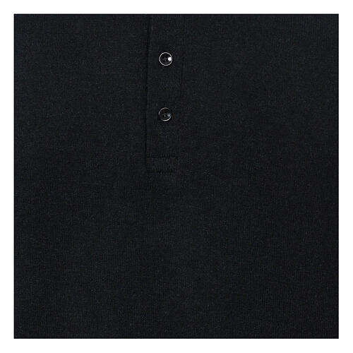 Black turtleneck sweatshirt for priest, wool blend Cococler 2
