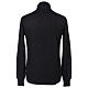 Sweater with clergy collar, black merino wool Cococler s4