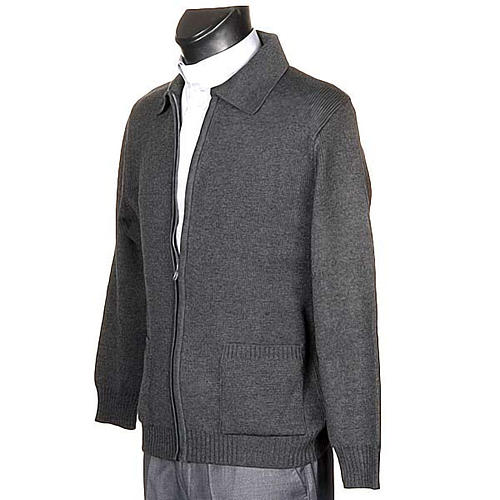 STOCK Polo-neck dark grey jacket 2
