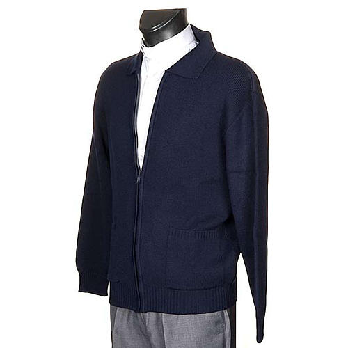 Giubbino collo polo blu 2