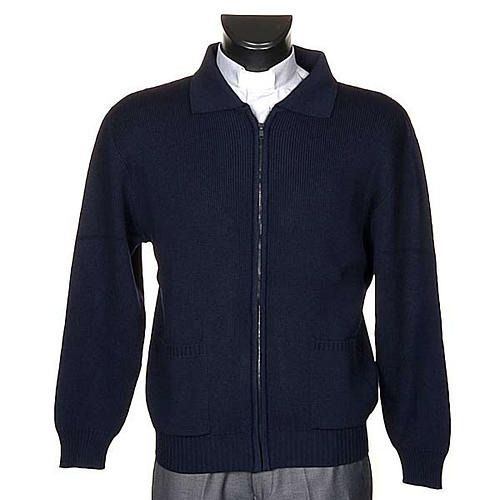 Polo-neck blue jacket | online sales on HOLYART.com