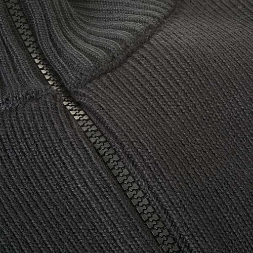 Sweter rozpinany ze stójką czarny 3