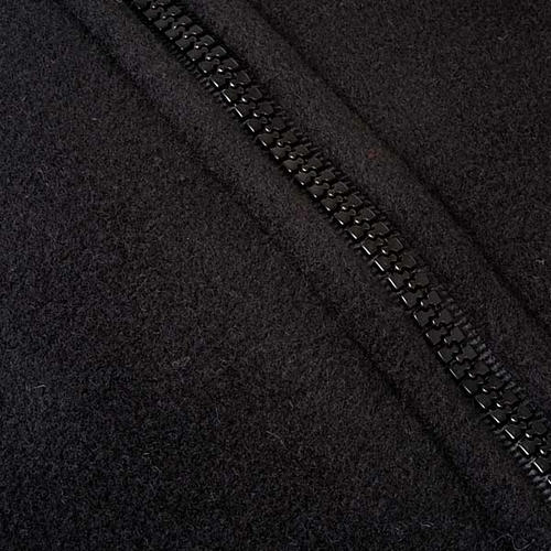 Pile-Jacke Schwarz mit Taschen und Reisverschluss 3