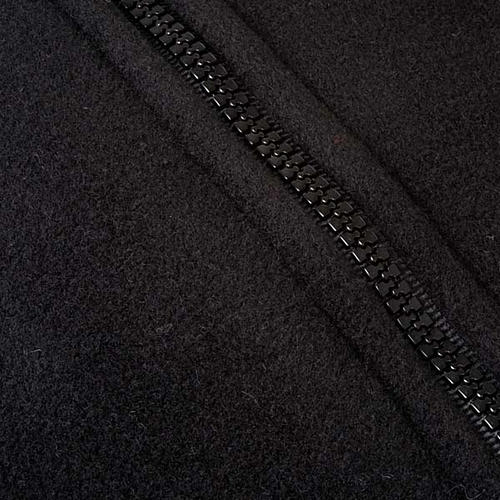 Pile nero con cerniera e tasche 3
