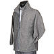 Dark grey pile jacket with zip and pockets s2