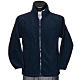 Blue pile jacket with zip and pockets s1