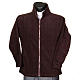 Brown pile jacket with zip and pockets s1