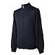 Man jacket with zip fastener, 100% blue merino wool, In Primis s3