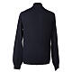 Men's zip up clergy jacket 100% blue merino wool In Primis s4