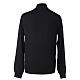 Man jacket with zip fastener, 100% black merino wool, In Primis s4