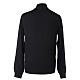 Black clergy jacket with zipper 100% merino wool In Primis s4