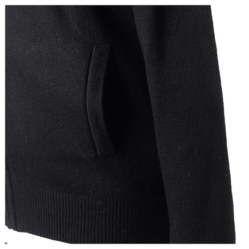 Black jacket 40% wool zip mens high collar In Primis 4