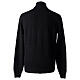 Men's black zip jacket big sizes high neck wool In Primis s5