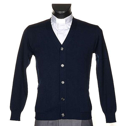 Giacca lana con bottoni blu 1