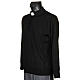 Polo clergy manches longues, noir s2