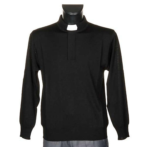 Camisa polo sacerdote preto 1