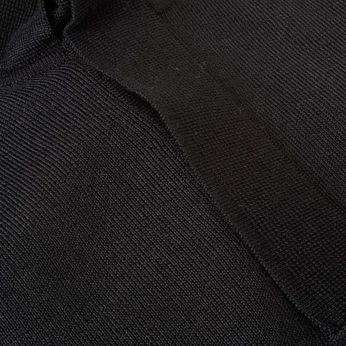 Polo clergy nera maglia calata 3