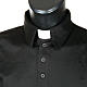 Clergy polo shirt black lisle thread s3