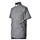 Clergy polo shirt short sleeves light grey lisle thread s2