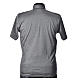 Clergy polo shirt short sleeves light grey lisle thread s3