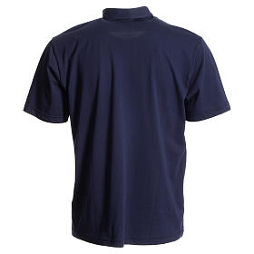Clergyman polo shirt in navy blue, 100% cotton
