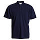 Polo camiseta clergy azul oscuro 100% algodón Cococler s1