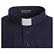 Bluza polo z kołnierzykiem pod koloratkę ciemnoniebieska 100% bawełna Cococler s3