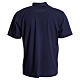 Bluza polo z kołnierzykiem pod koloratkę ciemnoniebieska 100% bawełna Cococler s7