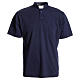 Catholic Priest polo shirt in navy blue, 100% cotton Cococler s1