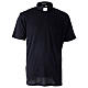 Clergyman polo shirt in black, 100% cotton Cococler s1