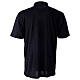 Polo camiseta clergy negra 100% algodón Cococler s4