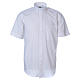 STOCK Collarhemd mit Kurzarm aus Popeline in der Farbe Weiß s1